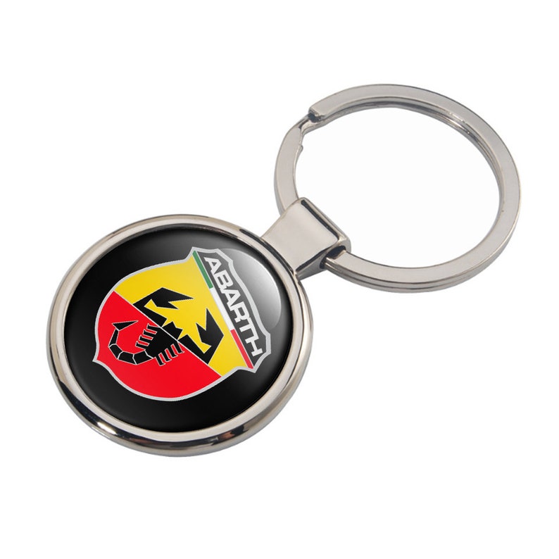 Fiat Abarth Metal Кeychain Custom Design Keyring Personalized Key Fob
