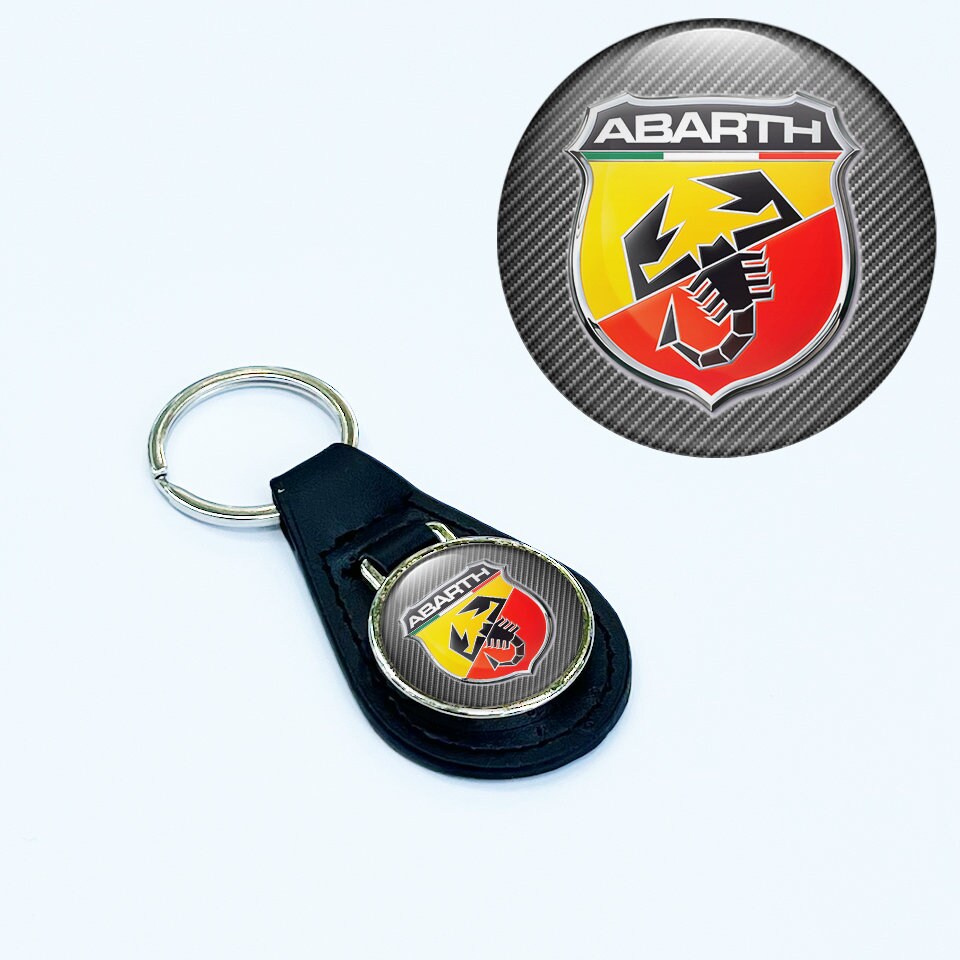 Personalized Keychain Fiat Abarth Eco Leather Keychain GIFT for Him Car  Keyring Auto Accessories Key Fob Personalized Name Photo Keyholder 