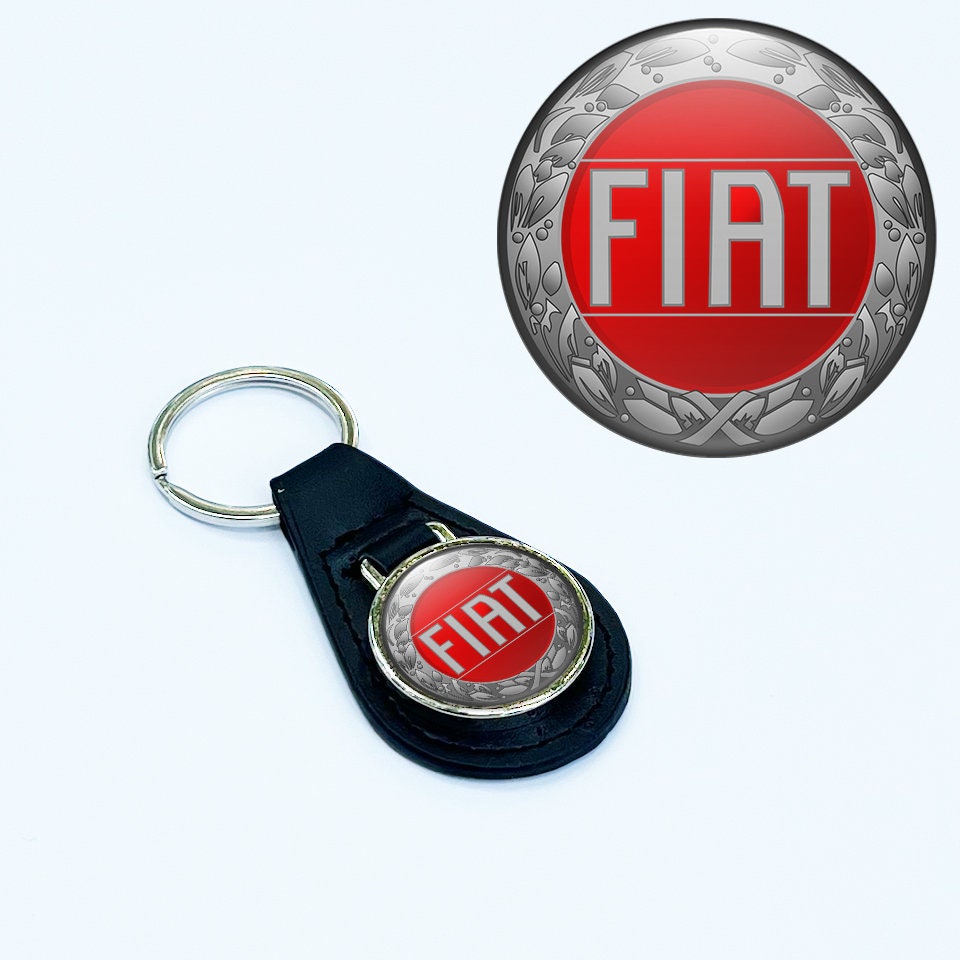 Schlüsselanhänger Fiat 500, weiß, Metall - Ersatzteile Fiat 500