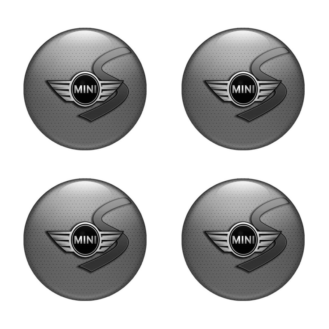 Logo Mini Cooper S 4xall Size Center Cap for Rim Domed Silicone Sticker