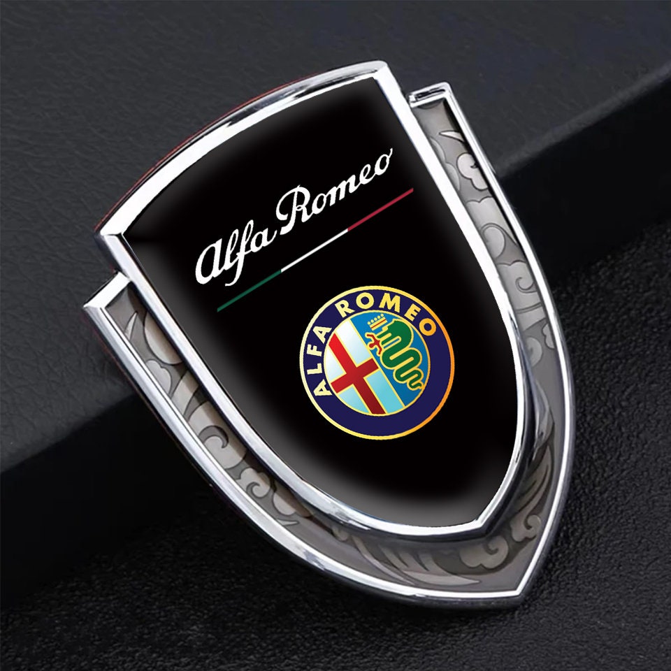 Alfa Romeo Yellow 30-120 Mm Domed Badge Silicone Sticker Car Interior,  Phone, Laptop, Refrigerator, Suitcase, Glass, Mirror, Door, iPad 