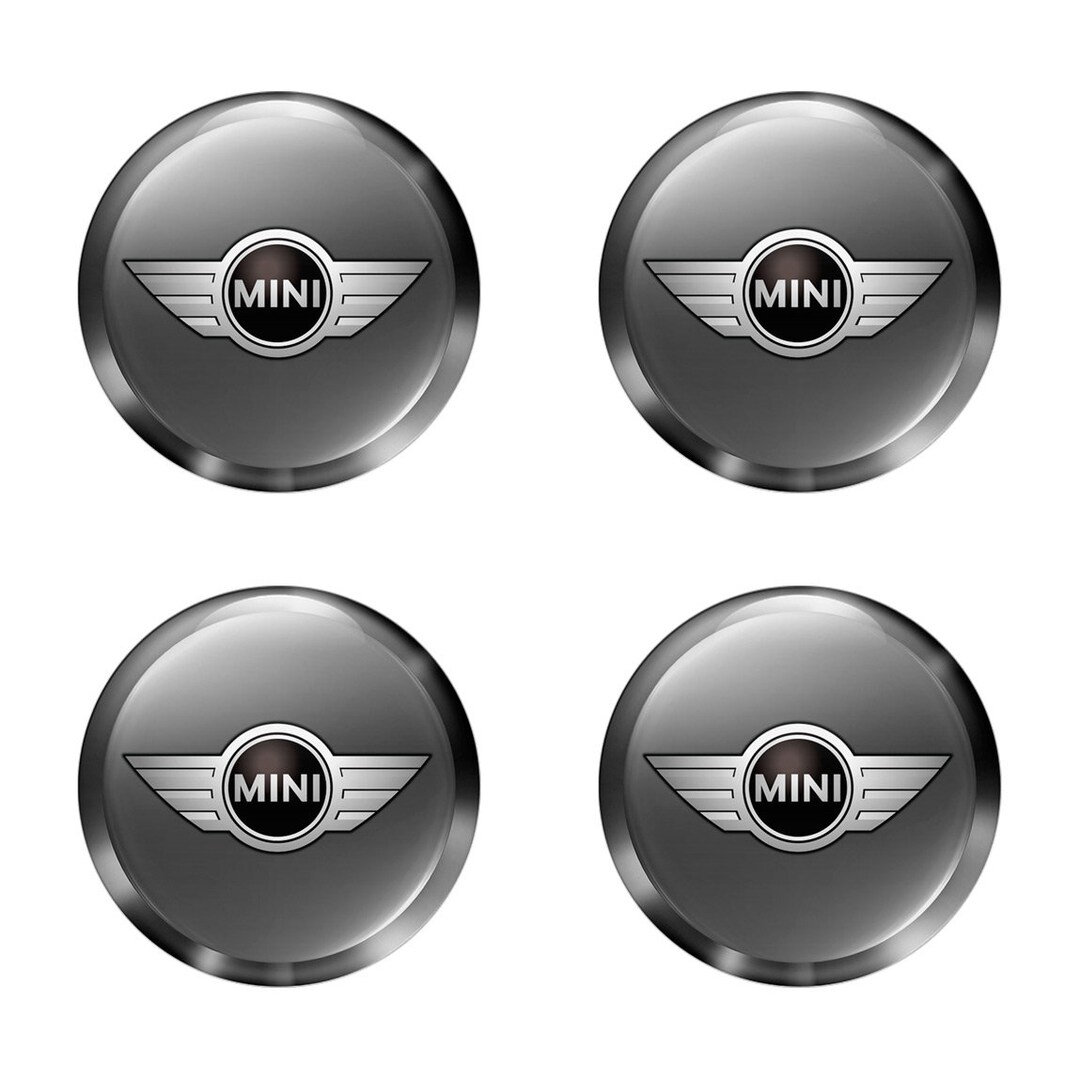 Domed Logo Mini Cooper 4xall Size Center Cap for Rim Silicone Sticker