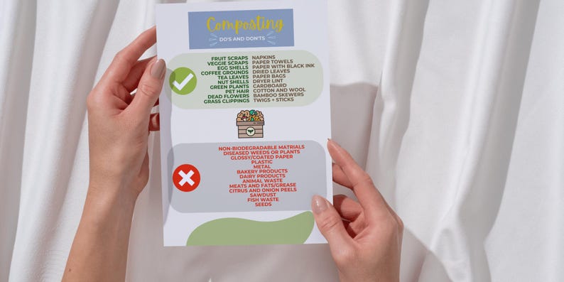 Composting Do's and Don'ts Infographic - Digital Download- Printable ...