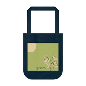 Organic Canvas Tote Bag for Plant Lovers