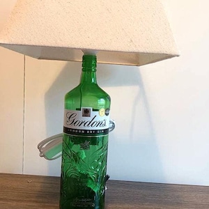 Gordons gin bottle lamp