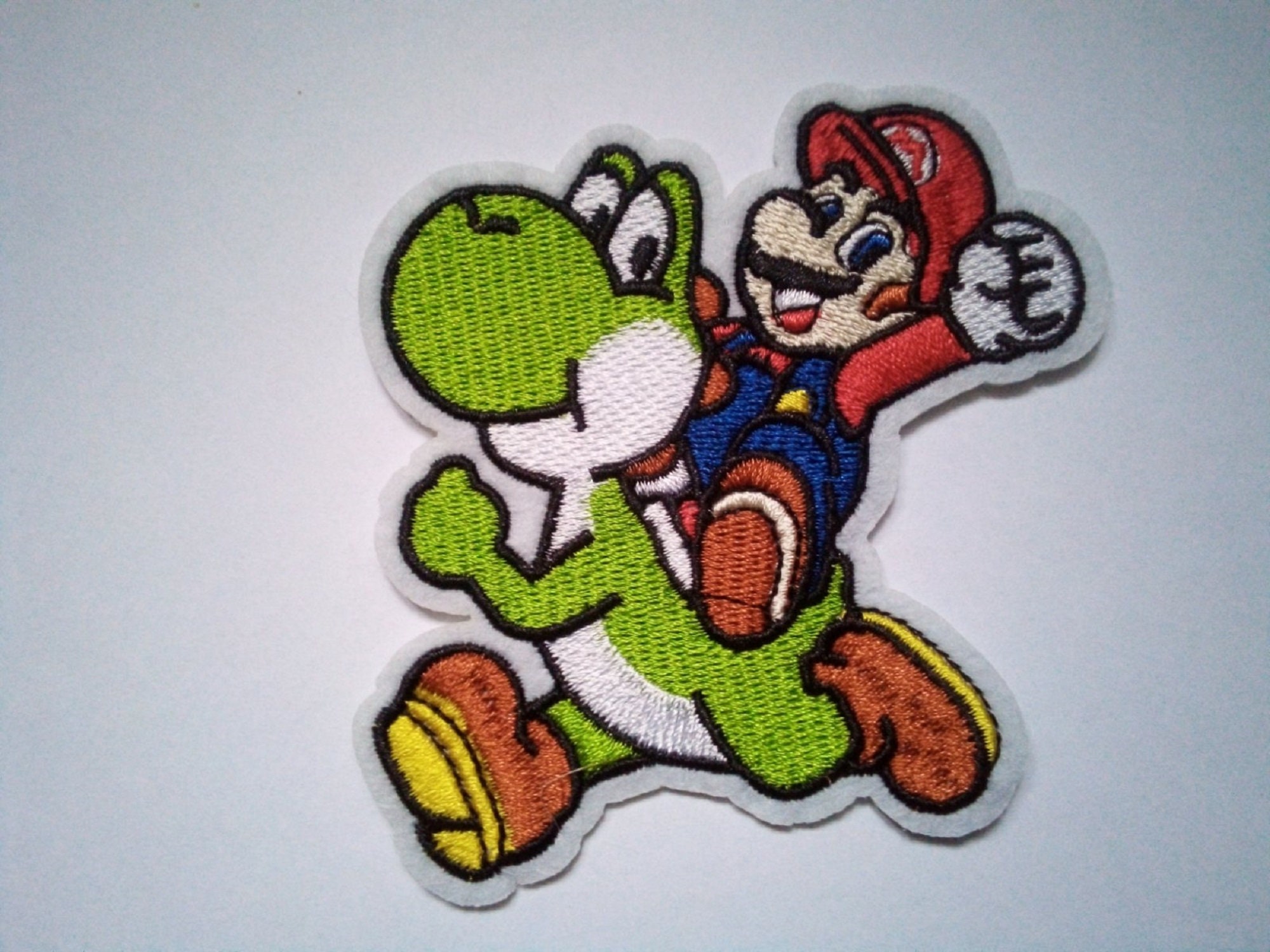 Super Mario With Dinosaur Iron on Applique, Super Mario Iron on Patch
