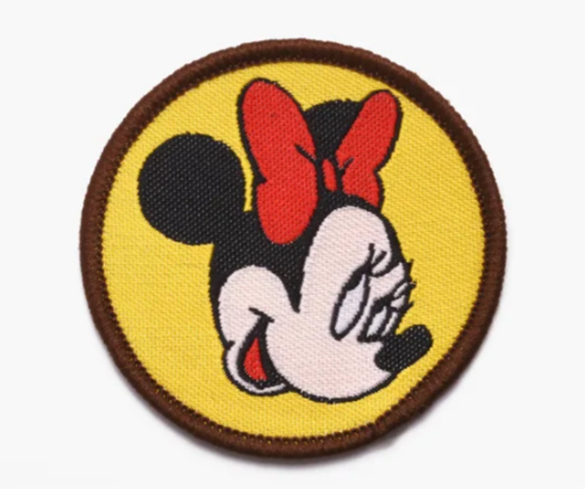 Iron on Patches MINNIE MOUSES oval Disney Pink 8,8x6cm Application