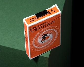 Official Alfred Hitchcock Vertigo Playing Cards. Inspired by the graphic work of Saul Bass