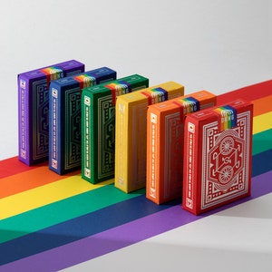 DKNG Rainbow Wheels Kolorowe luksusowe karty do gry w pokera Pride