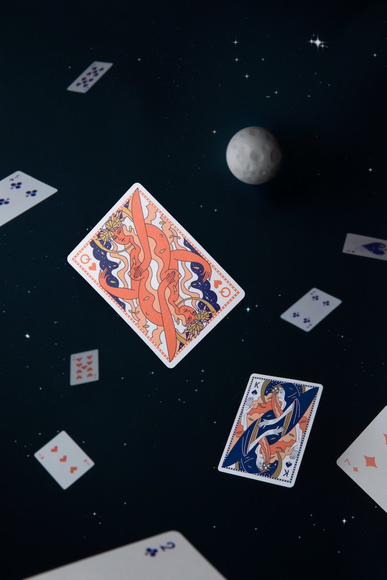 Cartes à jouer de poker spirituelles de luxe Lady Moon image 5