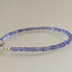 Tanzanite bracelet, blue bracelet, silver bracelet, blue tanzanite, natural tanzanite, bracelet set image 8