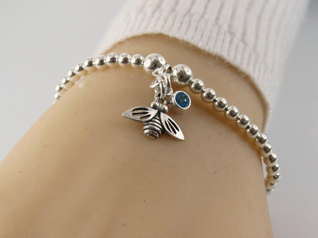 Silver bee bracelet Clearance