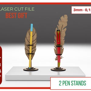 Porta-lápis, porta-pincéis SVG / Porta-canetas Arquivos de corte a laser / Porta-canetas de madeira arquivo cnc / Porta-lápis de mesa Arquivos vetoriais DXF / Glowforge