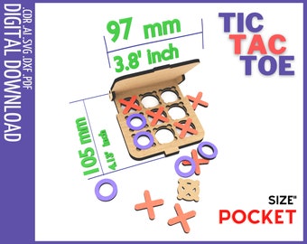 Laser Cut Tic Tac Toe Wooden Game Svg Files /Laser Cut Tic Tac Toe Wooden Game Svg Files, Vector Files For Wood Laser Cutting