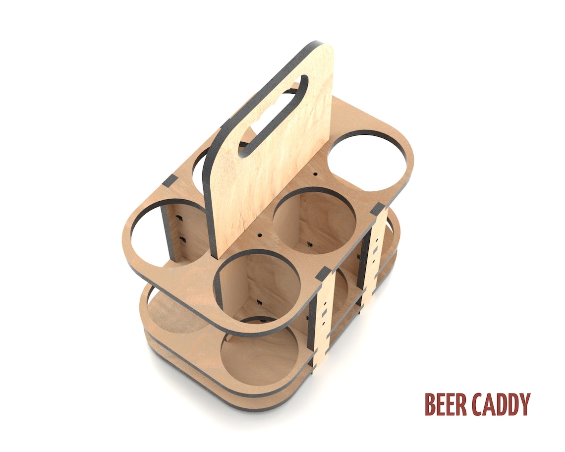 Beer Box Laser Cut SVG Files / Wooden 6 Pack Beer Caddy Etsy
