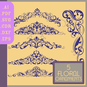 Organic Ornament Vektor Paket - Glowforge und Cricut Bereit | Glowforge-optimierte organische Ornamente - zum sofortigen Download