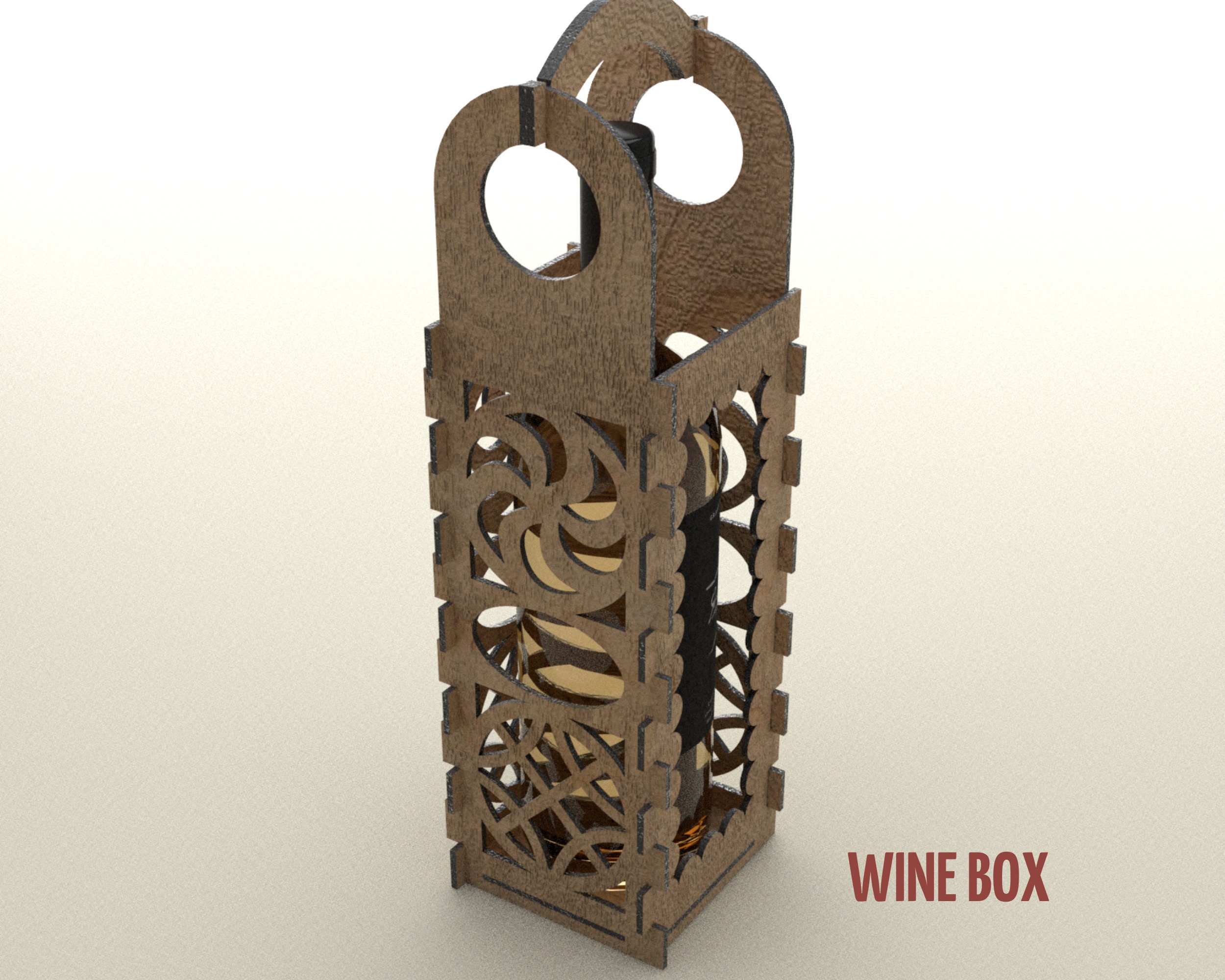 Wine Box Laser Cut Files Wooden 3mm Thickness / CNC Pattern Etsy
