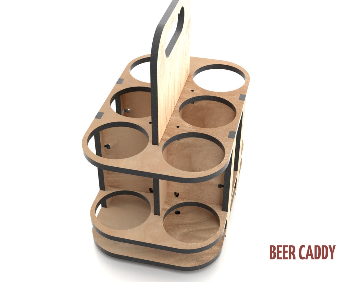Beer Box Laser Cut SVG Files / Wooden 6 Pack Beer Caddy Etsy