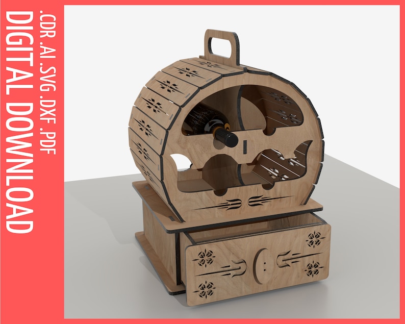 Bottle Bar Holder SVG / Wine Rack Laser Cut Files / Wine Stand Etsy