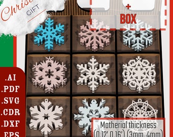 Festive Glowforge Files - Christmas Ornaments Laser Cut SVG for CNC