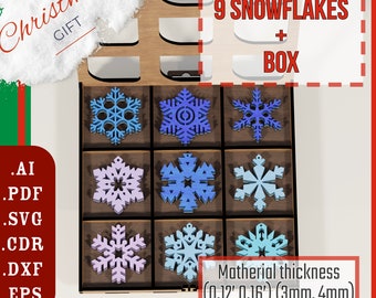 CNC Laser cutting Files for Wood - Glowforge Christmas Ornaments Cut Files