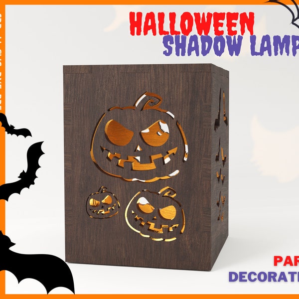 Halloween candlestick lamp laser cut files / Halloween lamp for candles cnc files / Halloween decor svg / Glowforge files / Laser cut, DXF