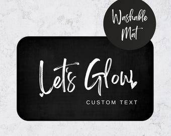 Tapete de bronzeamento artificial personalizado: tapete lavável para spray, decoração de salão