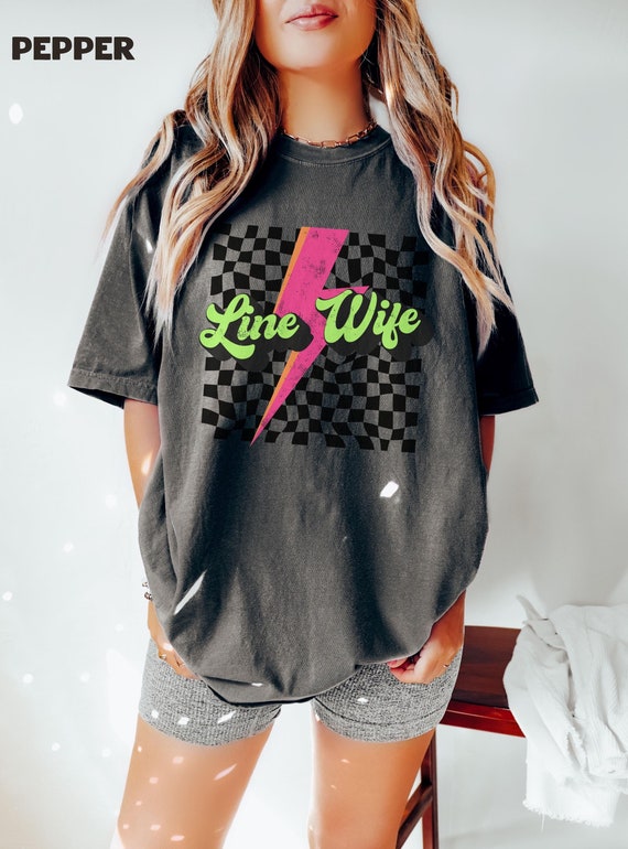 Line Wife Shirt Retro Lineman Wife Tshirt Blue Collar Wife Shirt Lineman Tee Lineman Wife Gifts Bridal Gifts