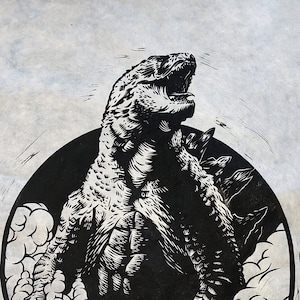 GOJIRA relief print