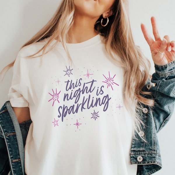 Enchanted Lyrics Shirt, Speak Now T-Shirt, This Night is Sparkling Tee Shirt, Comfort Colors Shirt, Swiftie Gift, Shirt for Women