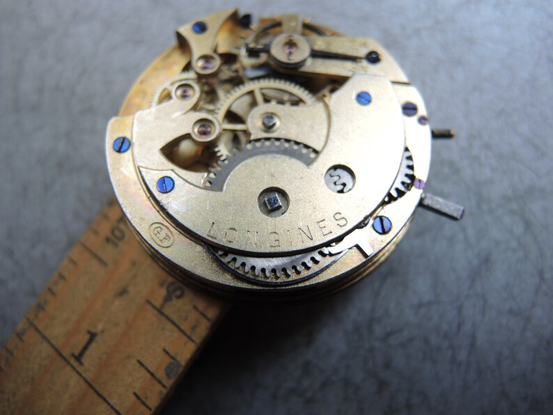 Antique Pocket Watch LONGINES Movement / OMEGA IWC Rolex / Steampunk Supplies / Watch Parts