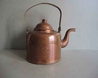 Vintage OPA Peltiteos Helsinki copper 1 L coffee kettle / Farmhouse kitchen décor / Copper pot / Handmade coffee tea pot / Eskilstuna art