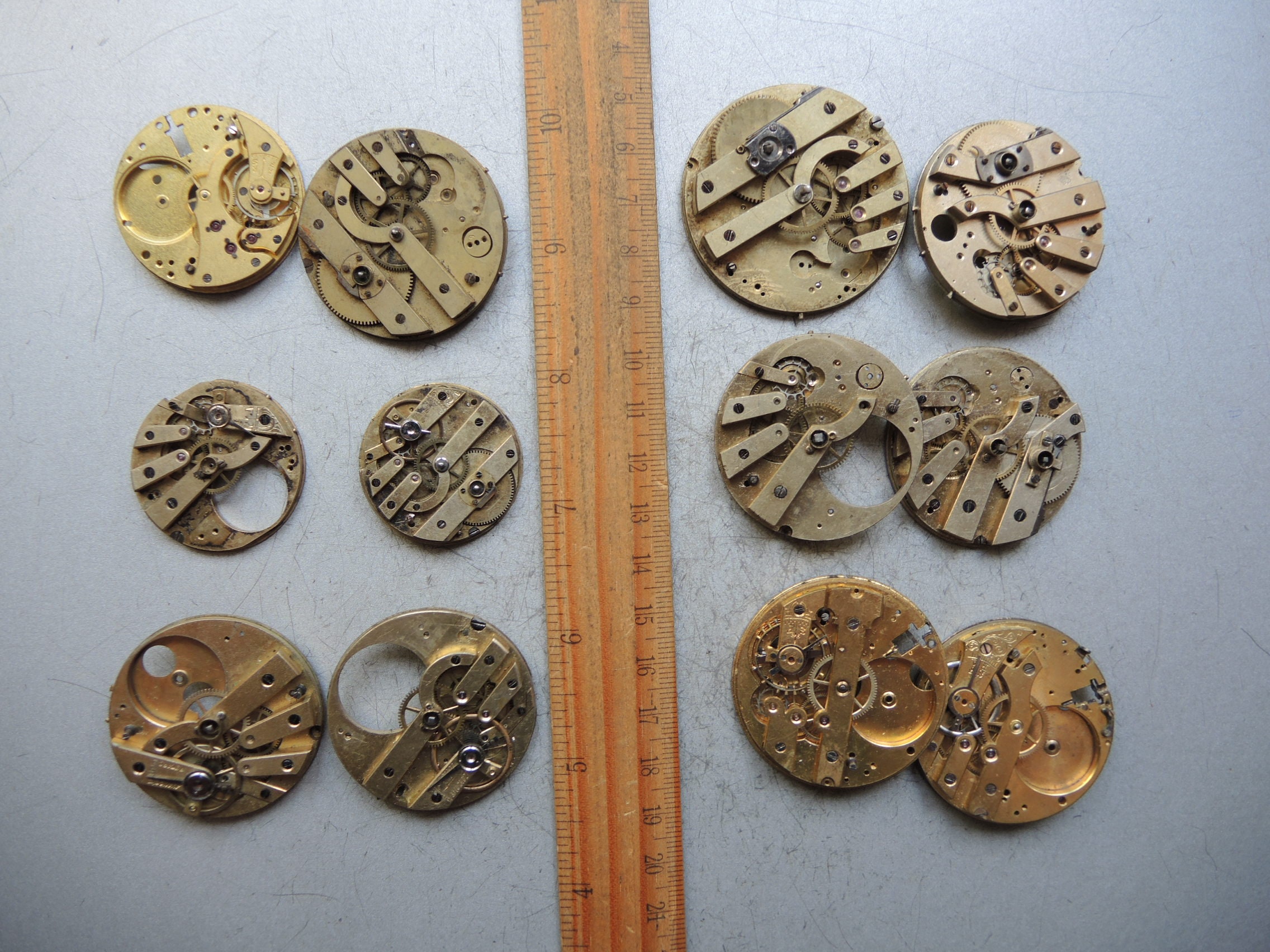 Lot of 12 Antique Different Caliber Pocket Watch Movements / Etsy