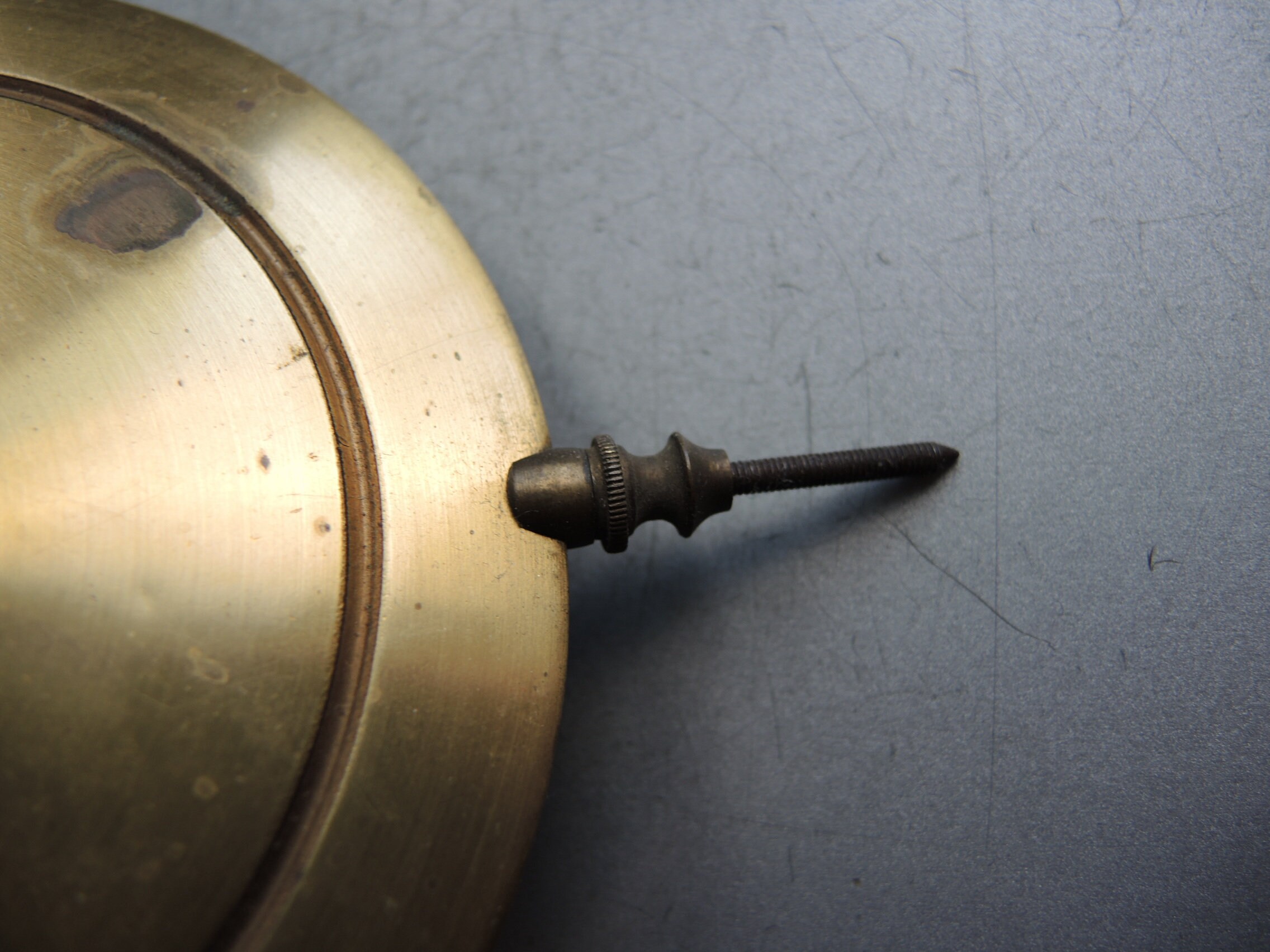 Antique Solid Brass and Wood Clock Pendulum // German Wall Clock Parts