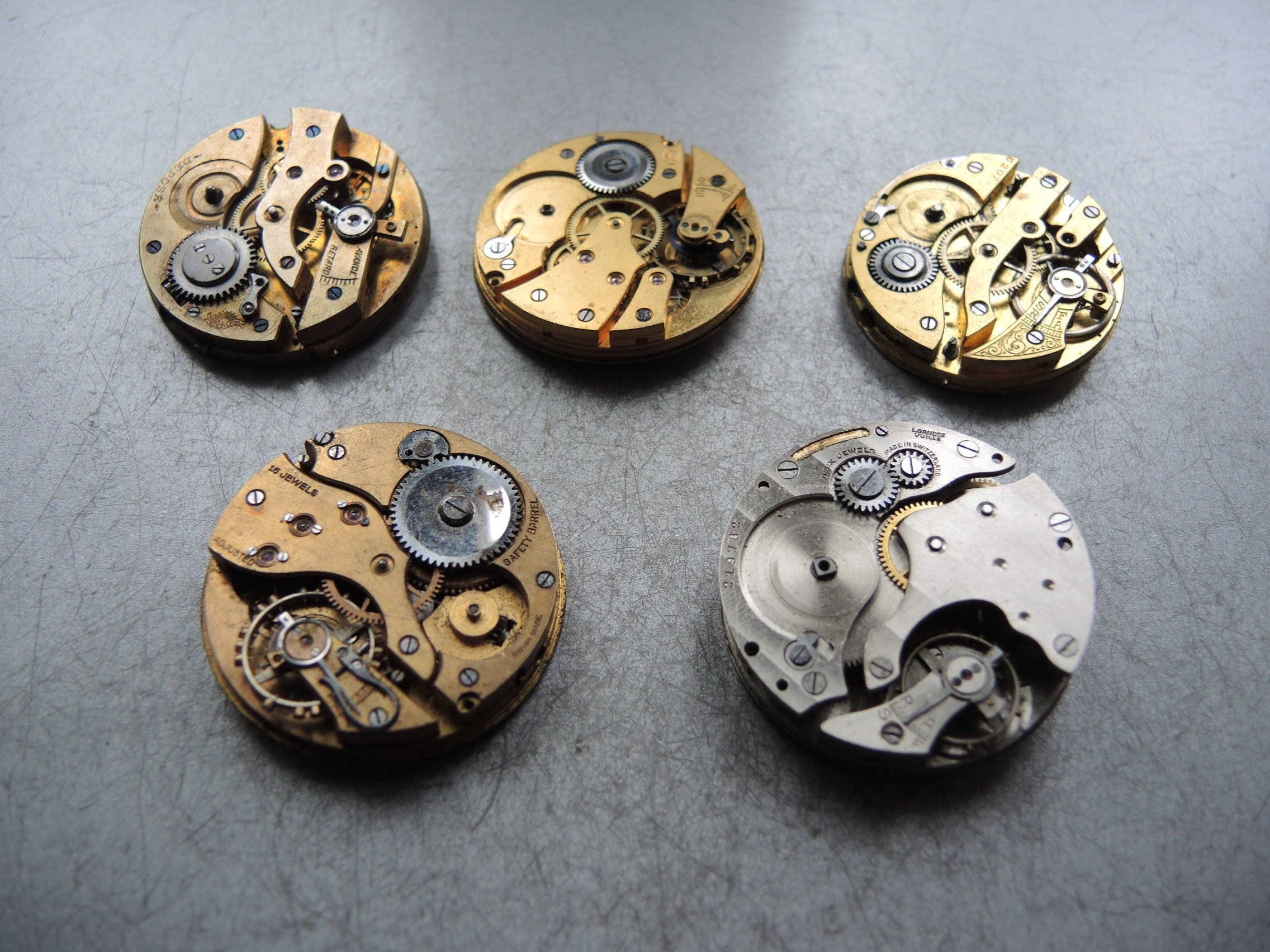 Lot of 5 Antique Different Caliber Pocket Watch Movements / Etsy