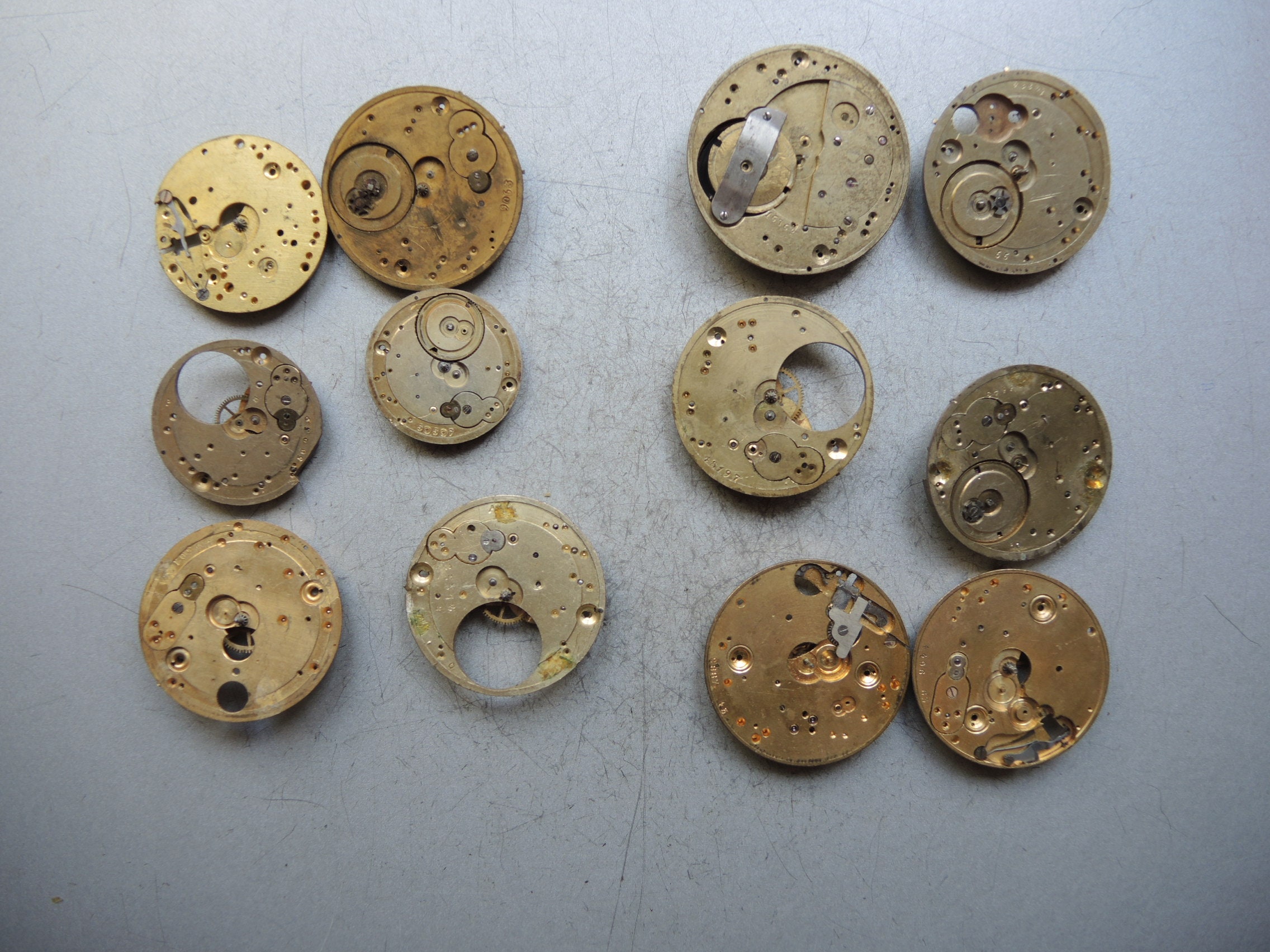 Lot of 12 Antique Different Caliber Pocket Watch Movements / Etsy