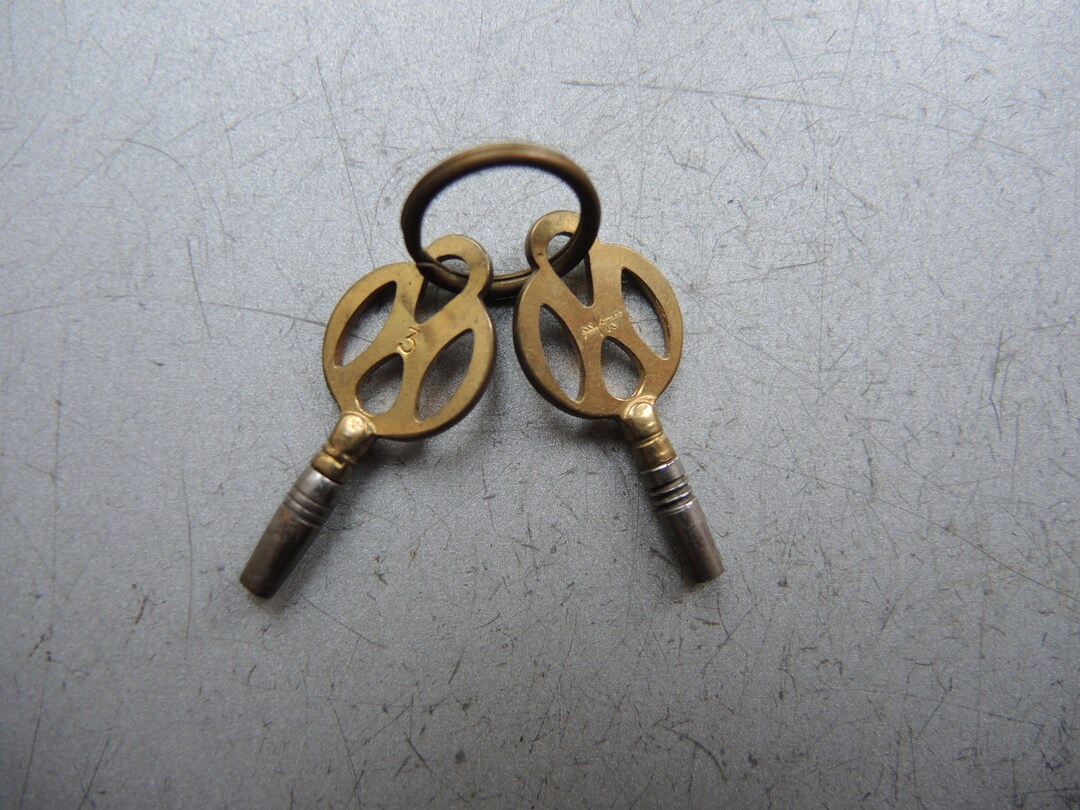 ONE Set of 2 Antique Pocket Watch Wind up Key Handle Knobs Etsy