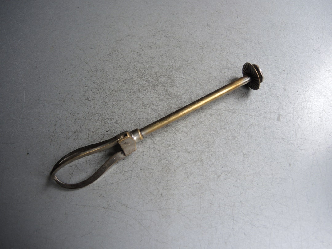 Vintage Brass Sugar Ice Cube Pick up Tongs Spoon / Mechanical Olive