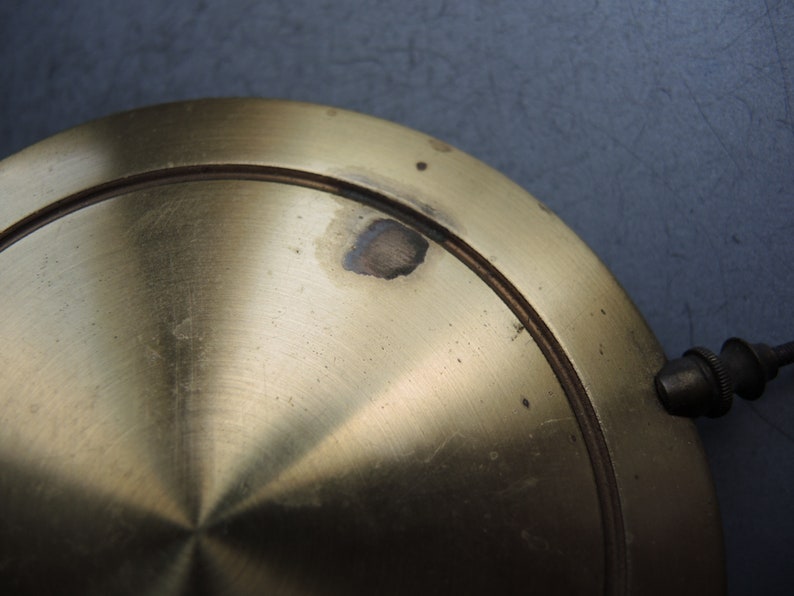 Antique Solid Brass and Wood Clock Pendulum // German Wall Clock Parts