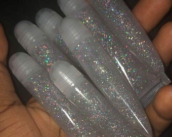 Holographic Lipgloss. Clear lipgloss. Gloss.