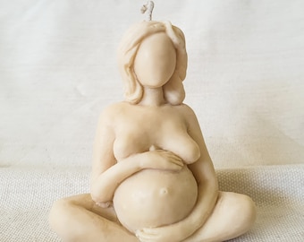 Pregnancy Candle - Large Baby Shower Gift, birthing and pregnancy FREE SHIPPING