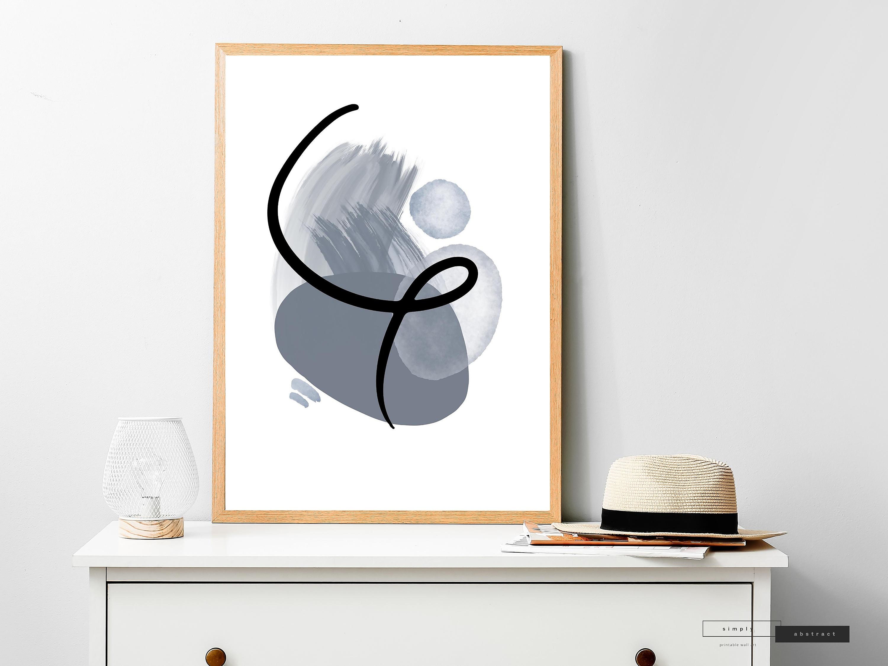 Modern Abstract Black and White Print Digital Download - Etsy