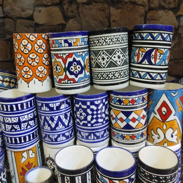 Tasse traditionnelle marocaine écologique en argile