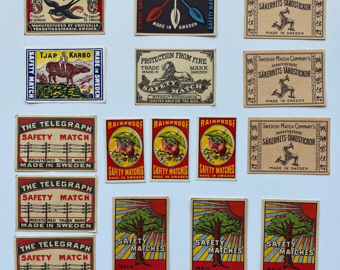 Original Vintage Matchbox Labels - Etsy