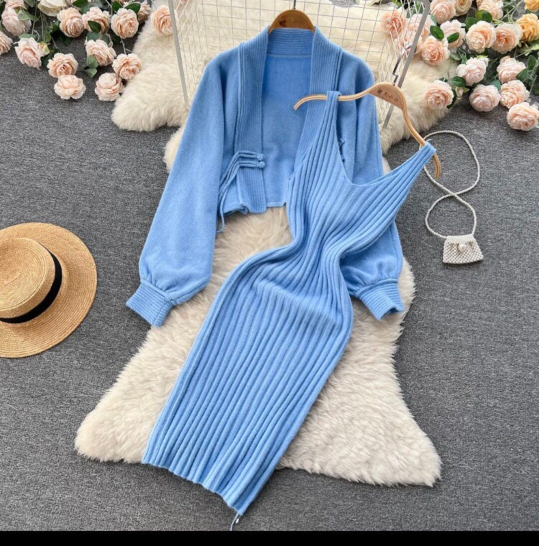 Sweater Dress Set Comfortable Sweater With Dress Pair With Boots or