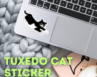Pegatina de gato con esmoquin para amantes de los gatos con esmoquin Pegatina de gato con esmoquin Regalo de gato con esmoquin para dueños de gatos con esmoquin