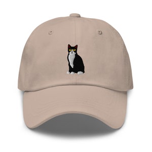 Tuxedo Cat Hat for Tuxedo Cat Lover Gift for Cat Lover Hat for Tuxedo Cat Owner Gift Tuxedo Cat Embroidery Gift for Tuxedo Cat Gift Cat Hat