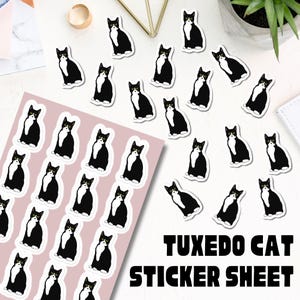 Tuxedo Cat Sticker Tuxedo Cat Decal Tuxedo Cat Gift for Tuxedo Cat Owner Kitty Sticker Cat Lover Gift Tuxedo Cat