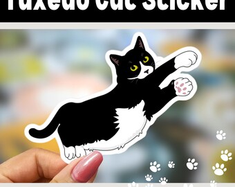 Pegatina de gato con esmoquin para amantes de los gatos con esmoquin Pegatina de gato para amantes de los gatos con esmoquin Regalo de gato con esmoquin para dueños de gatos con esmoquin Regalo