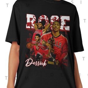 Derrick Rose Shirt Merchandise Professional Basketball Player Vintage  Bootleg d'ROSE Tshirt Classic Retro 90s Unisex Sweatshirt Hoodie SSK26